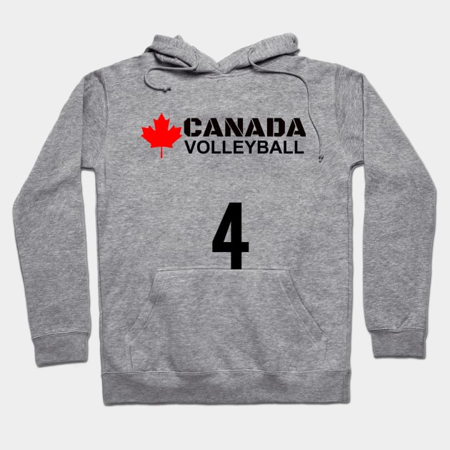 Canada Volleyball 4 Gift Idea Hoodie by werdanepo